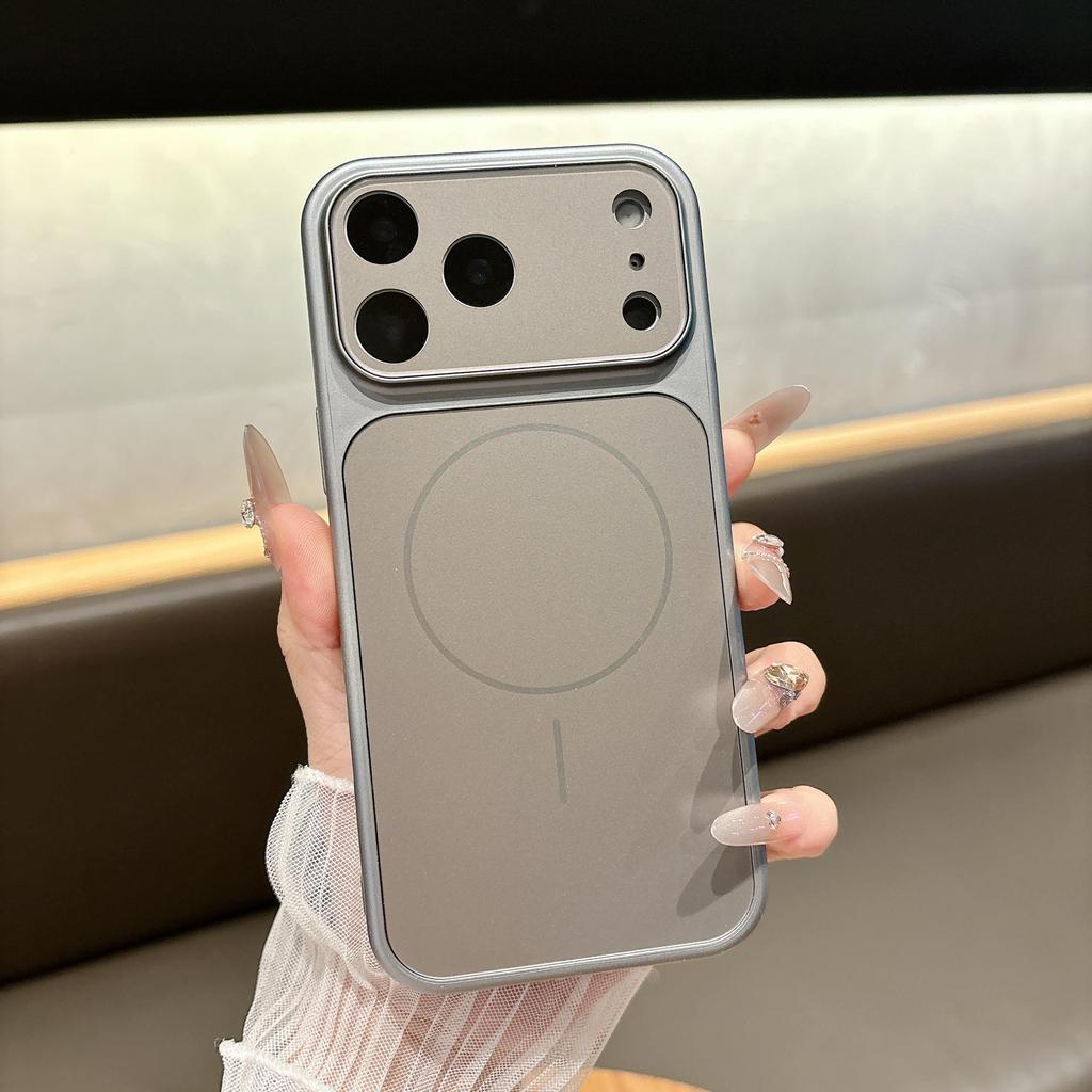 Custodia Magnetica per iPhone 17 Compatibile Transfrontaliera con Sensazione al Tatto di Pelle Opaca, Copertura Completa, Protezione Anti-Caduta per Apple 16 Pro Max