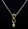 Ethiopian Silver Opal and Diamond Pendant - Handmade Gemstone Jewelry