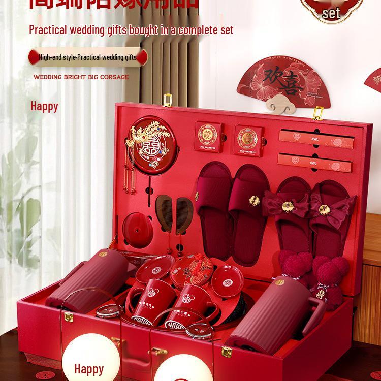 Bridal Dowry Box Set: Complete Red Wedding Toiletries & Gifts