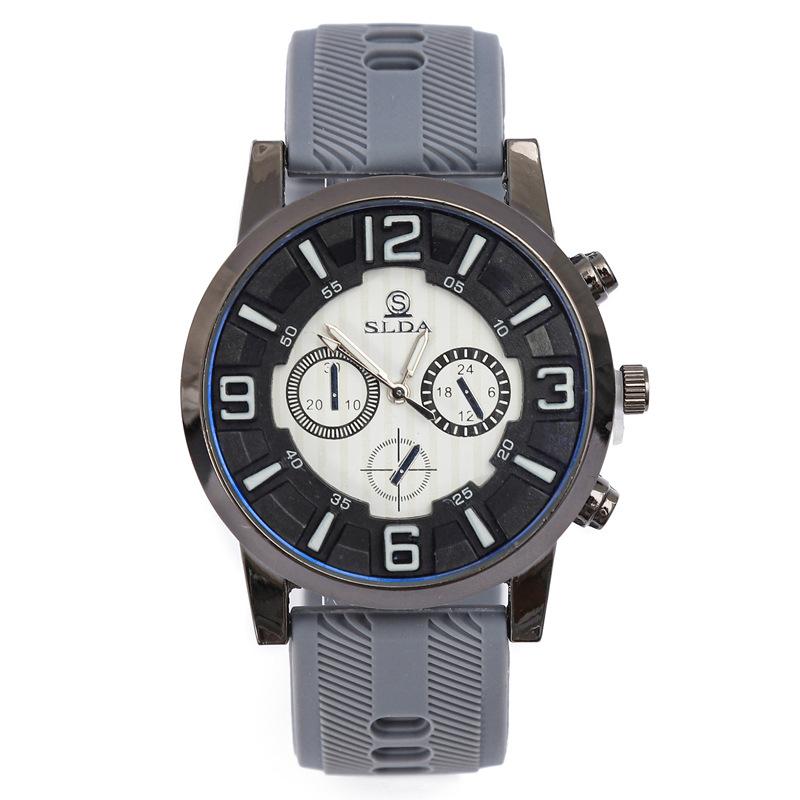 Hochwertige Lässige Herrenuhr, Personalisierte Trend-Quarzuhr, Vielseitige Mode-Herrenuhr mit Silikonarmband