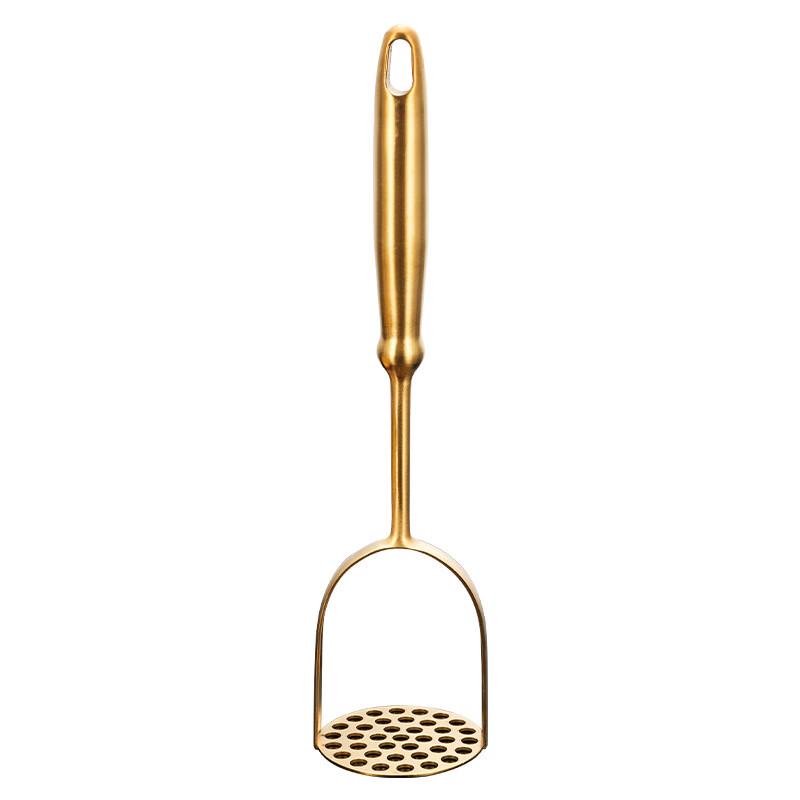 Stainless Steel Food Masher with Gourd Handle