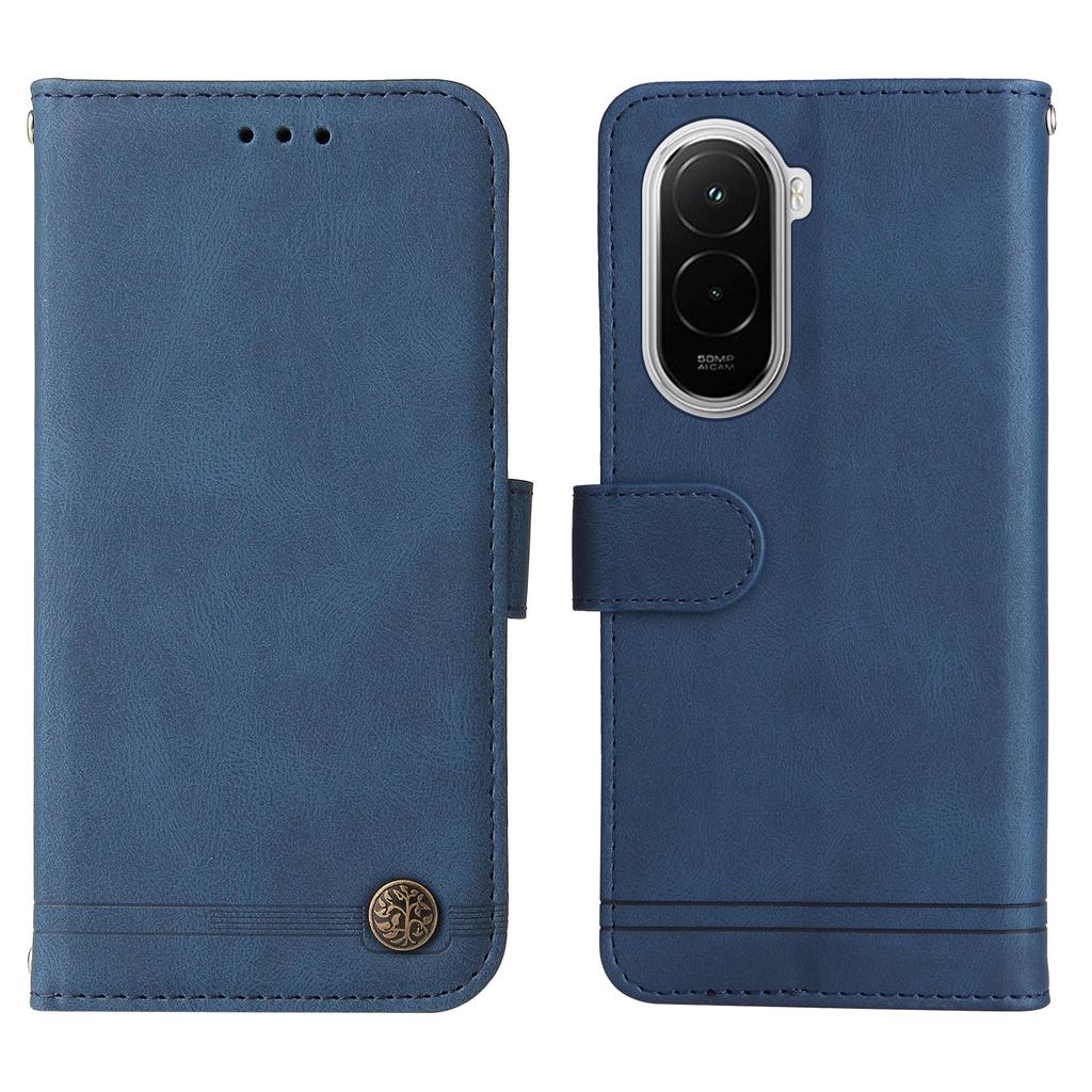 Для Xiaomi Poco M7 4G (169 мм) Кожаные чехлы-кошельки с приятным на ощупь покрытием, чехол-подставка для телефона с ремешком