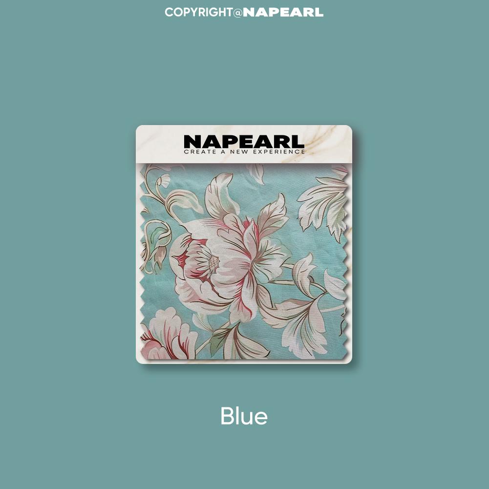 

1 шт. NAPEARL Занавески в американском деревенском стиле с принтом пионов, синие, с полными светонепроницаемыми шторами для спальни, гостиной, балкона, окна для домашнего декора W150cm x L260cm