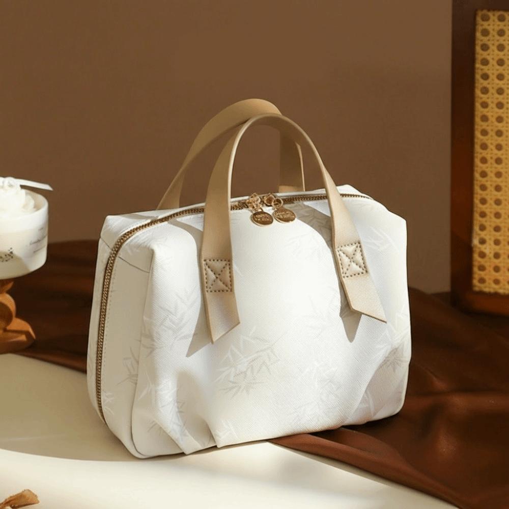 

Multifunctional Portable Cosmetic Bag Elegant Chinese Style Toiletry Bag Printing Waterproof Wash Bag for Cosmetics Storage белый
