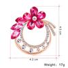 Women Delicate Flower Brooch Fashionable Elegant Scarf Buckle Decoration