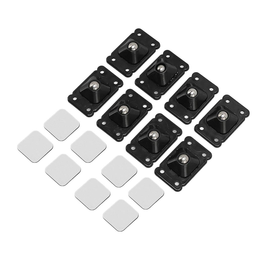 Mini Lenkrollen Klebend 360 Grad Drehung Rollen für Mini Möbel Aufbewahrungsbox Schwarz