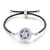 Women's Adjustable Braided Leather Aroma Diffuser Tree of Life Bracelet
