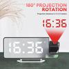 12/24H Projection Alarm Clock Date/Temperature Display Projector Ceiling Clock  for Bedroom