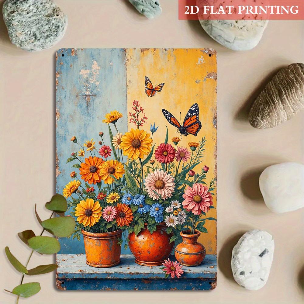D Flat Elegant Metal Wall Signs Rustic Metal Sheet Signs Looking for Vintage Wall Decorations Decorative Sign Plaque R