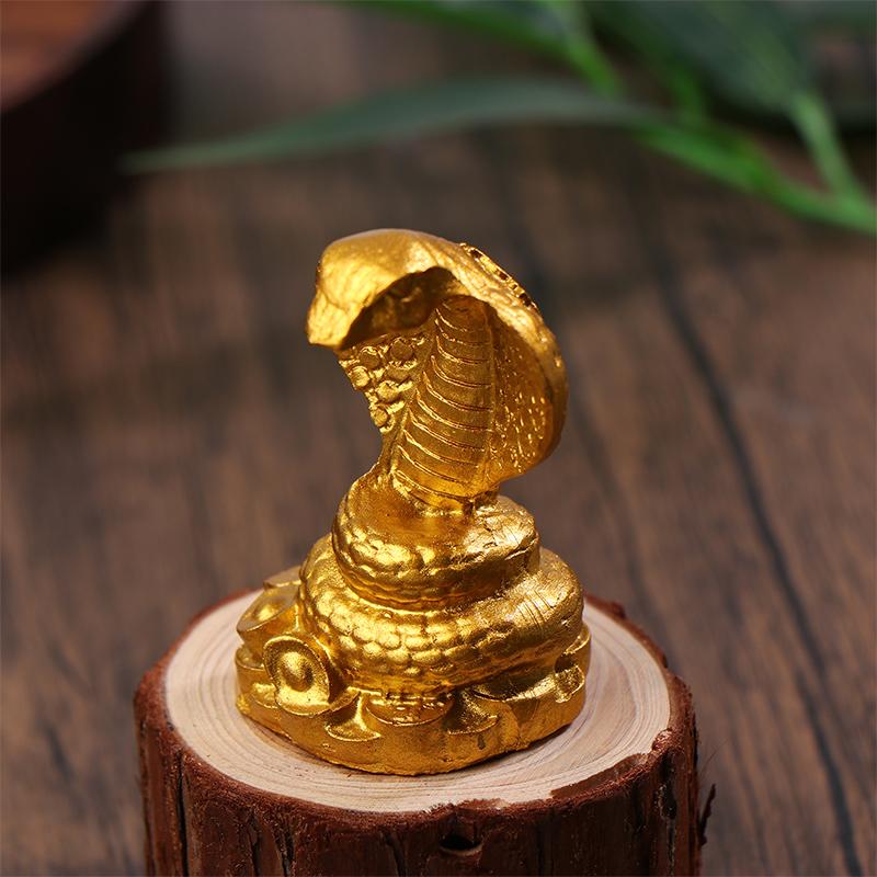 2025 Year Of The Snake Figurine Simulation Snake Resin Ornaments Sculpture Statue Chinese Style Tabletop Lucky  Year Gift