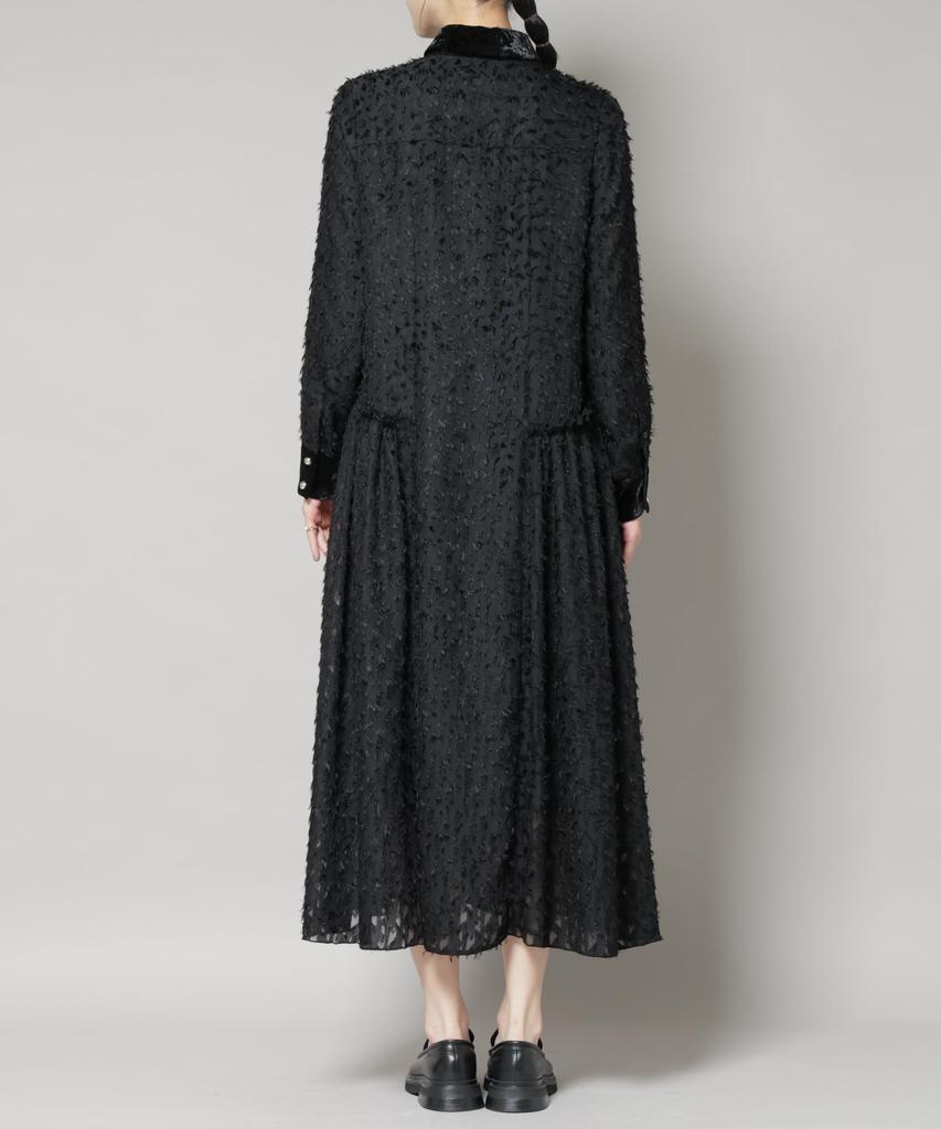 Nano Universe Fringe Jacquard Narrow Shirt Size Dress, Women's, S, 020, Gray, 669-5219326