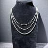 S925 Sterling Silver Round Chopin Chain Necklace for Men - Niche Design, Versatile, Light Luxury Style, Long Sweater Chain for Autumn and Winter.