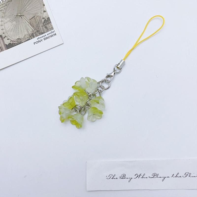 Flower Phone Charm Phone Pendant Stylish Accessory Lilys of the Valley Phone Chain Perfect Gift for Women and Girls