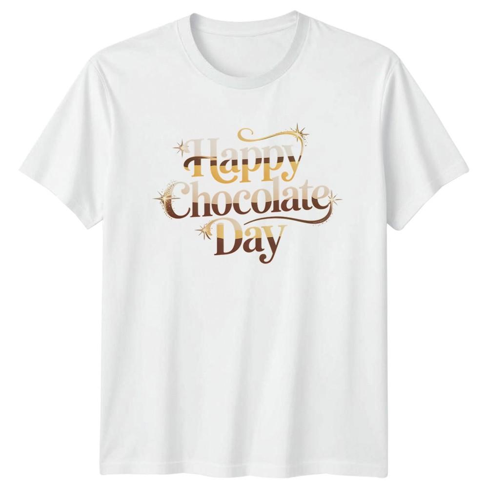 Happy Chocolate Day TShirt Chocolate Lover Food Gift For Him And Her S