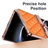 For Samsung Galaxy Z Flip7 5G Case Rhinestone Decoration Ring Holder Rhombus Leather + PC Phone Cover