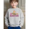 Cute Casual Kids Happy Easter Egg Printed Crew Neck Sweatshirt for Daily Play and Holiday Celebrations