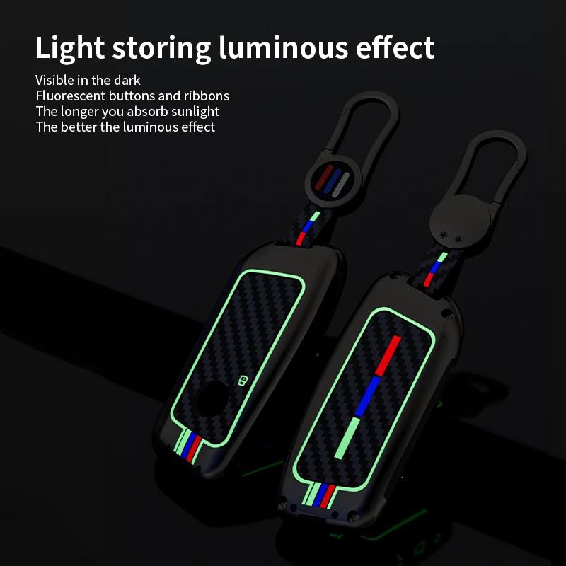 Car Zinc Alloy Key Case Cover Holder For BMW Energy Ix XM I7 X7 7 Series Smart Remote Key Protective Shell Accessories 2023