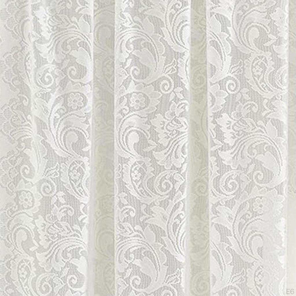 Curtain Floral Patterned Vintage Drapery Voile Rod Pocket for Balcony Office Study Room