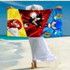 Ultra-Soft Beach Towel with Sonic Theme,Ideal for Pool - Camping, Diving - Perfect Travel Essential, Vibrant Beach Towel.