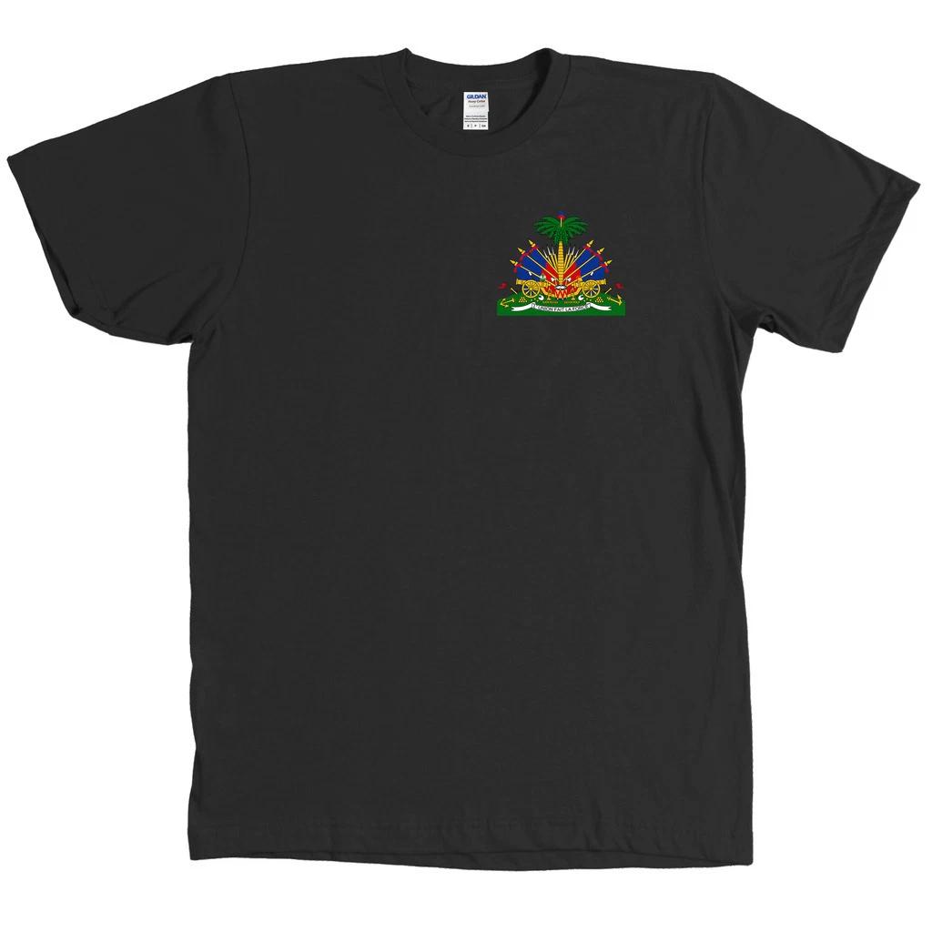 Haiti Coat of Arms Chest T Shirt Haitian Caribbean NEW WITH TAGS - MANY COLORS M