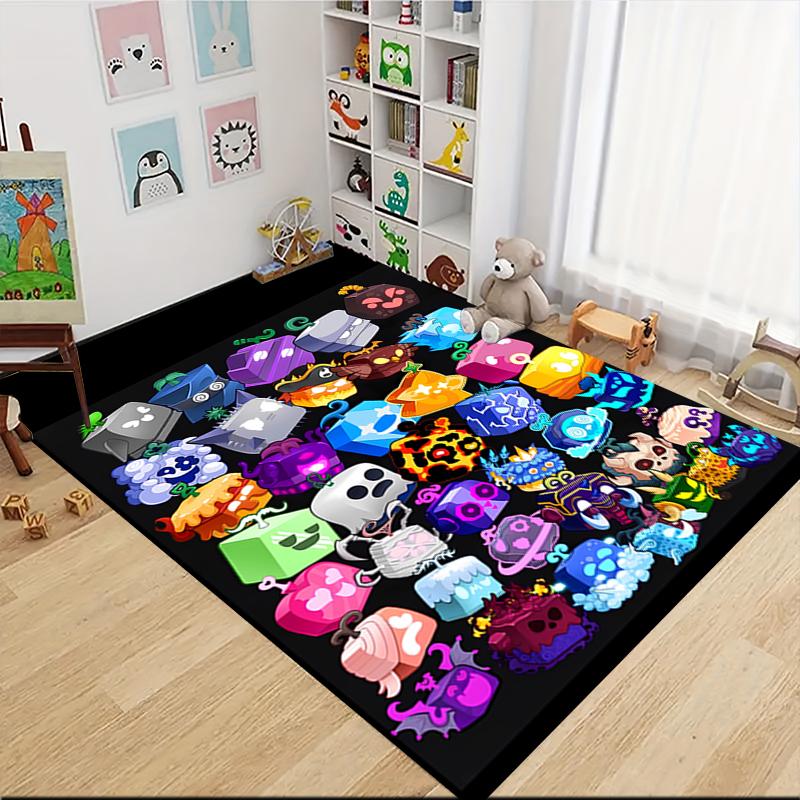 1Pc Cubes Expressions Colors Carpet Rug Customizable Soft Washable Antislip Home Living Room Sofa Mats Personalized Rug 091712
