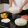 Bowl Covers Set Elastic Reusable Bowl Covers 4Size Dish Covers Cotton Cloth Food Storage Container Cover Bread Proofing for Home