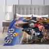 Sing 2 Film Tutti i Personaggi Buster Ash Coperta di Flanella Morbida Resistente Plaid per Esterno Copriletto con Fantasia Copri Divano Letto