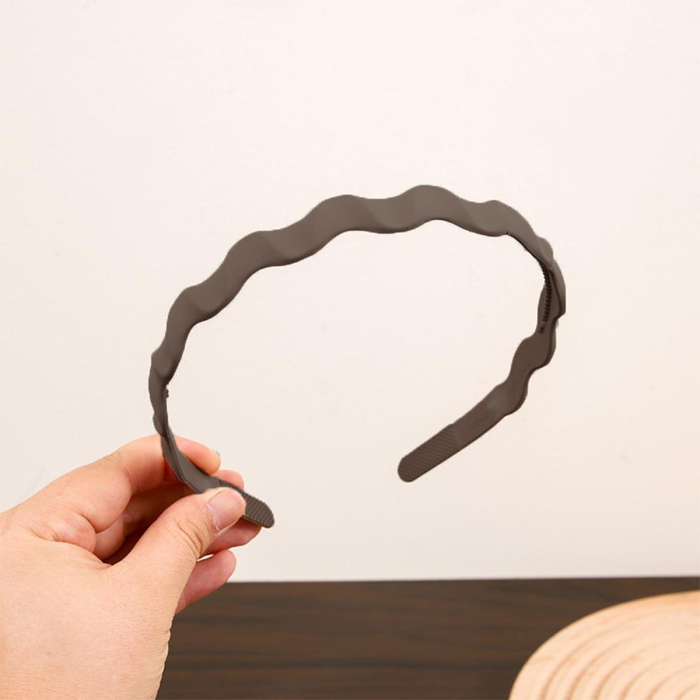 Nouveau Bandeau Simple à Motif Vague Dépoli pour Femmes Polyvalent Doux Antidérapant Accessoires Cheveux Fille Vacances à la Plage