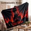 Coperta in Flanella con Nome Personalizzato, Coperta Leggera Calda per Letto Solo Leveling per Divano e Regalo di Festa