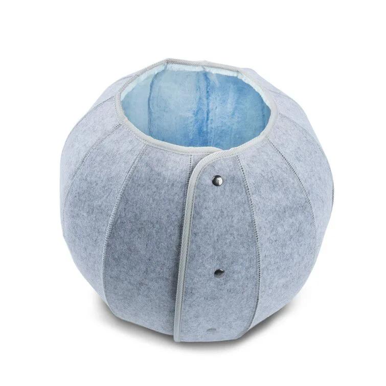 1pcs Pet Spherical Foldable Multiplayability Cat Toy Bed Interactive Cat Tunnel Toy Dual-Use Indoor Toy Cat House Kitten Mat