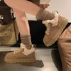 Platform Women Fur Ankle Boots Suede Flats Warm Shoes Casual Snow Boots Woman Trend Short Plush Cozy Sneakers