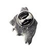 Briard, Berger de Brie  - Silver-plated dog brooch, elegant pin, jacket lapel decoration by Art-Dog brand