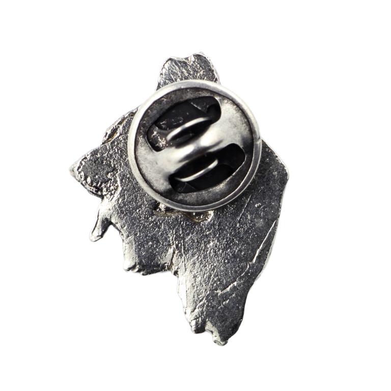 Briard, Berger de Brie  - Silver-plated dog brooch, elegant pin, jacket lapel decoration by Art-Dog brand