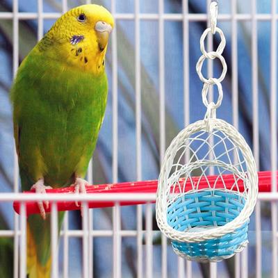 Vogelschaukel Spielzeug Papagei Korb Wiege Weben Vogelnest Hängematte Käfig Hängende Hängematte Hamster Garten Dekoration Heimtierbedarf