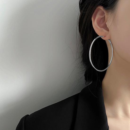 4 pary damskich kółek do uszu w różnych rozmiarach, polerowane galwanicznie, ozdoba do uszu, biżuteria, Lady Club Party, wiszący zestaw kolczyków