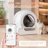 Lettiera autopulente per gatti, Lettiera elettrica per gatti, Lettiera intelligente per gatti con controllo remoto tramite APP, Ingresso spazioso, Grande