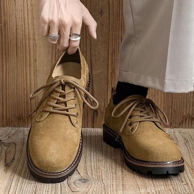 Kangsen Men's Cow Suede Low-Top Martin Boots - 2025 Autumn Casual Trend
