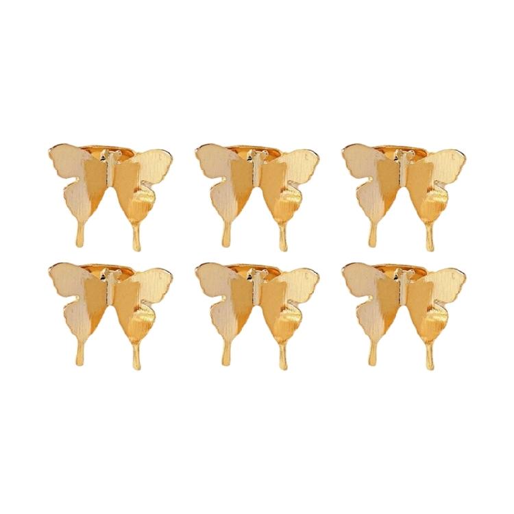 6Pcs 3D Butterfly Hairpins Metal Hair Clip For Women Girls Practical Fashion Accessories For Braids Updos золотой