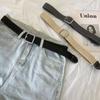 1Pc Woven Jeans Women's Men's Canvas Belt Women's Versatile Elastic Lazy Black Versatile Premium Belt