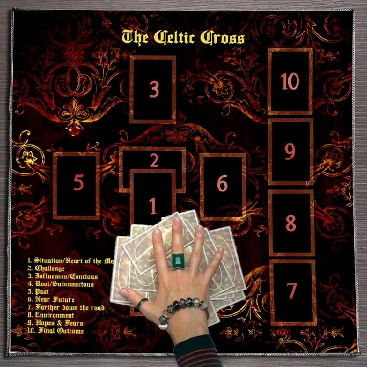 Reading Card Astrologys Tablecloth Altars Cloth Square Divinations Cards Table Cloth Witchcrafts Deck Cloth Enduring