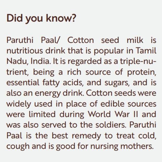 The Divine Foods Paruthi Paal Cotton Seed Latte Mix | Cold-Pressed | Antioxidant-Rich | Supports Heart Health & Cholesterol | 250g