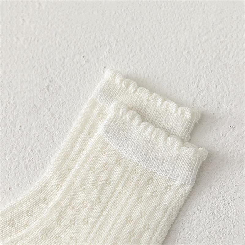 5 Pairs Girls Summer Mesh Lace Socks Thin Breathable Sweet Princess Fashion Children Socks For Age 2-12 Years Old