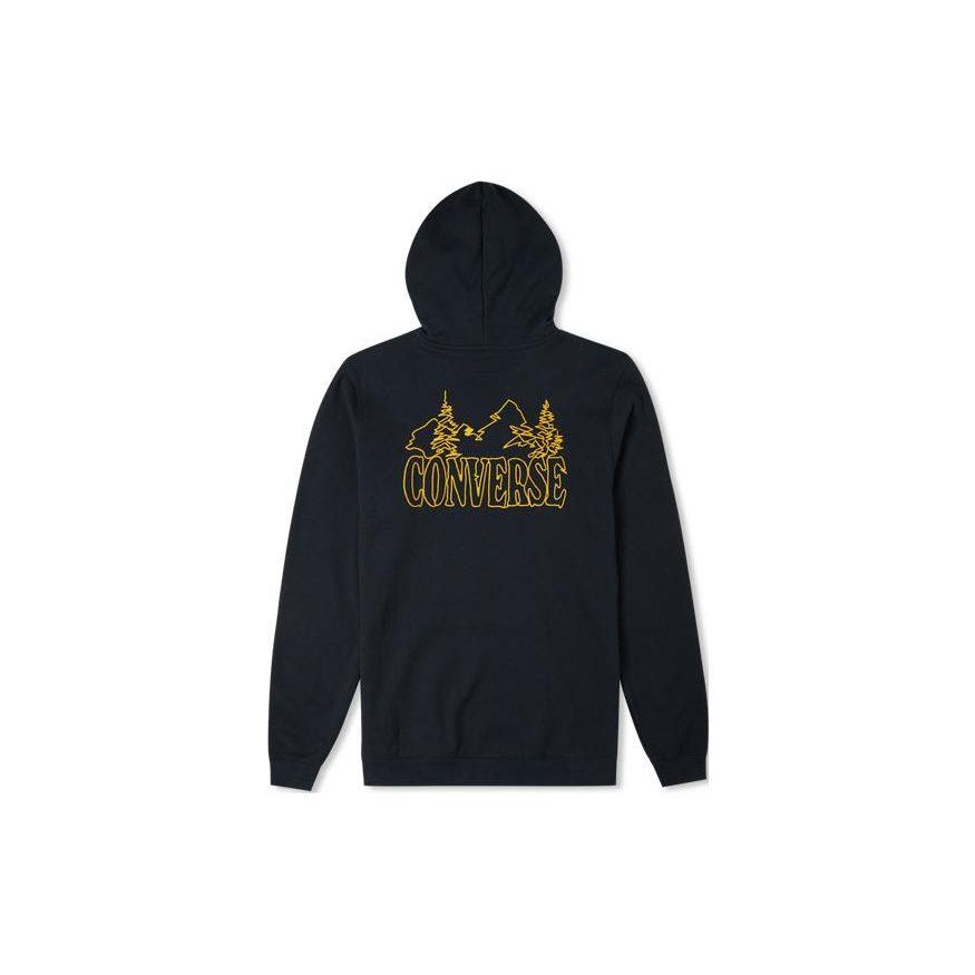 Converse Sweatshirts Men's Black Hooded Moderate Regular 10025050-A01