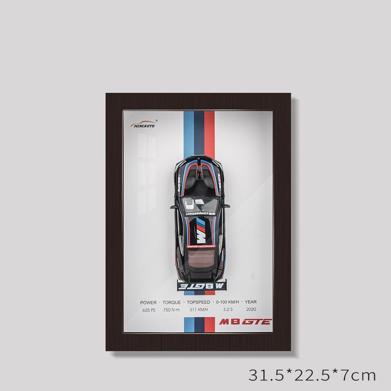 1:Version Cadre 32 Po Alliage Métal Modèle de Voiture de Sport Simulation Voiture de Course 3D Peinture Suspendue Collection Cadeaux Décoratifs pour Enfants