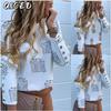 Women's Fashion Casual Long Sleeve O-Neck Blouses & Shirts