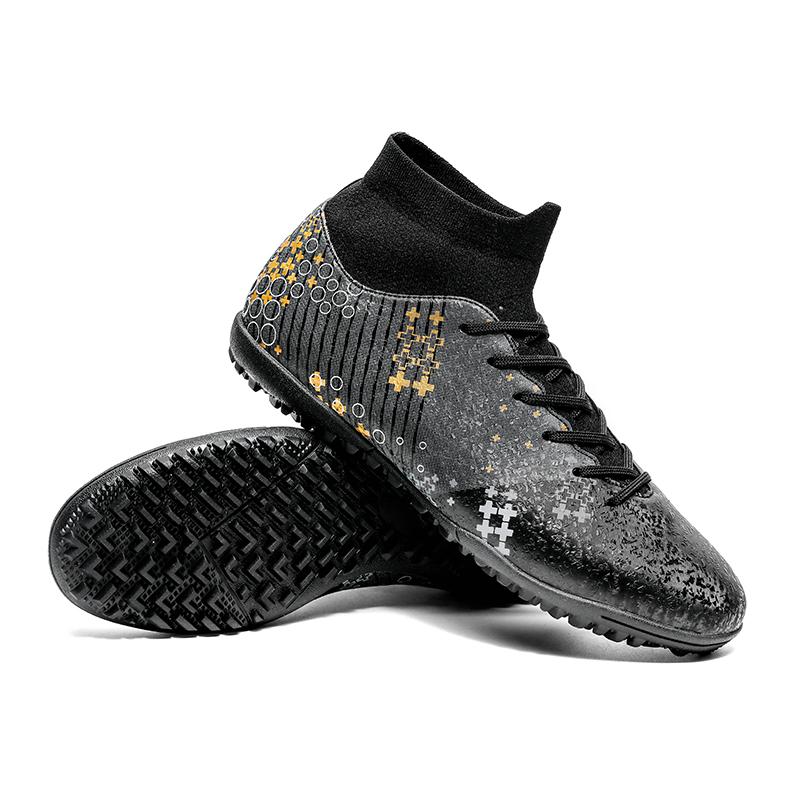 Men/Women's Lightning Camouflage Football Boots Rubber Soft Sole Short Nail Artificial Turf Youth Children Football Shoes