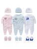 Newborn Baby Boys Long Sleeve 3-Piece Set for Autumn/Winter, 0-1 Year Bodysuit