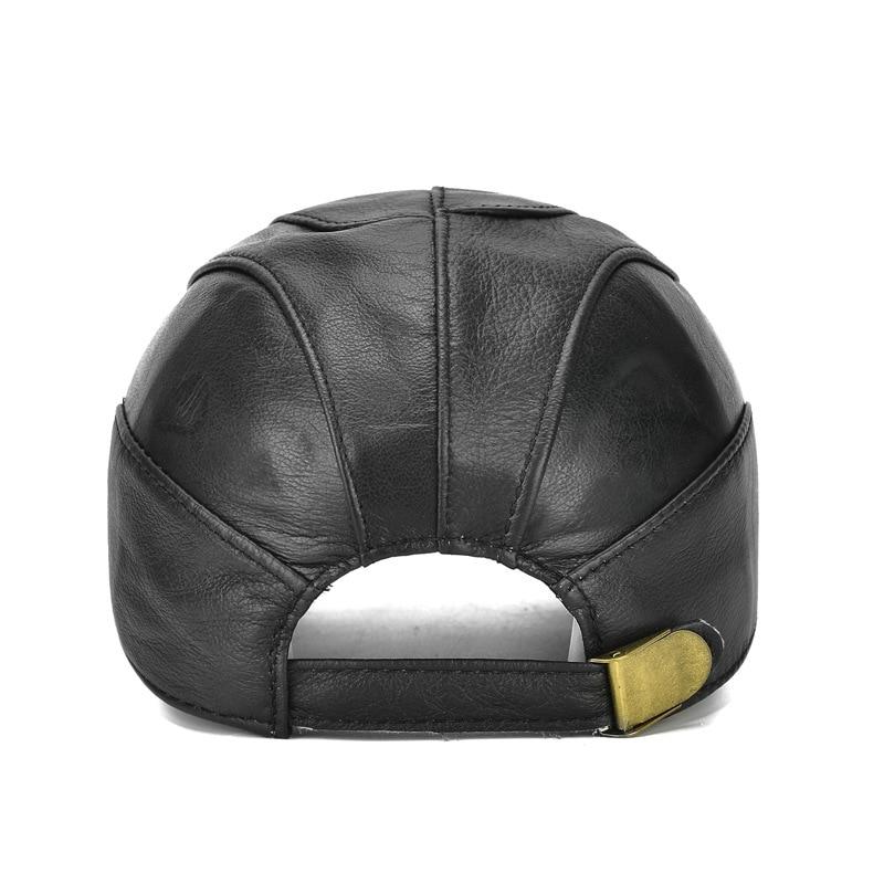 Northwood Echtes Leder Herbst Winter Baseball Kappe für Männer Solide Echt Leder Snapback Hut Frauen Dünne Trucker Caps