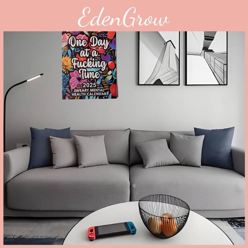 Zeitgenössischer 2025 Kalender für psychische Gesundheit Praktischer 12-Monats-Spiralwandkalender