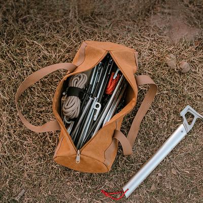 Zeltheringe Aufbewahrungstasche Tragbare Erdnagel Werkzeugtasche mit Griff Große Kapazität Handtasche Waschbarer Campingutensilien Organizer